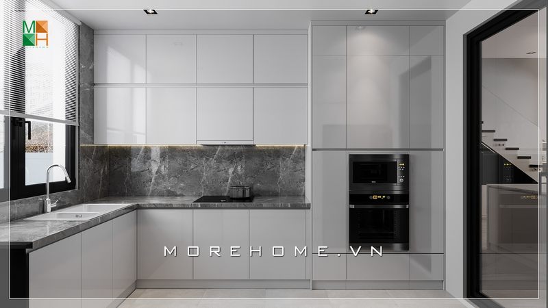 Ấn tượng mẫu thiết kế bếp chung cư, nhà phố rất hiện đại